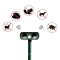 PIR Sensor Scare Away Dog Cat Animal Repeller with Motion Activated Outdoor Ultrasonic Solar Powered  Pest Repeller